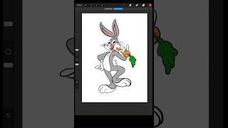 Bugs bunny  #bugsbunny  #cartoonart #drawingtutorial #artshorts #ipaddrawing #procreate #art