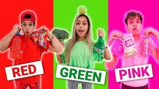 EATING ONLY ONE COLORED FOOD FOR 24 HOURS!