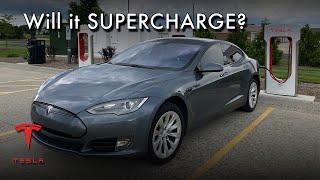 DIY Repaired 2013 Tesla - First Time ATTEMPTED Supercharging