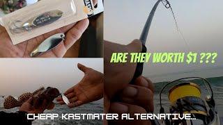 SURF FISHING WITH CHEAP FAKE KASTMASTER SPOON LURE - SURPRISING RESULTS | REVIEW AFTER USE