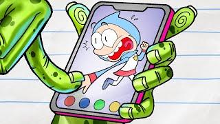 Escape From Zombie Phone! | Boy & Dragon | WildBrain Toons