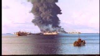 BURNING OF USS MISSISSINEWA - DEPTH CHARGE ATTACKS JAP -  SUICIDE DIVE ON USS ESSEX