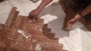 Instalación parquet en espiga