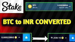 stake btc to inr || stake se btc withdrawal kaise kare