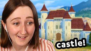 i built a giant CASTLE in the sims