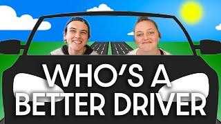 WHO'S A BETTER DRIVER? w/ MY SISTER | JACOB GOLDING