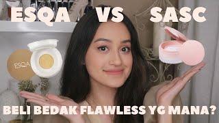 BATTLE REVIEW BEDAK TABUR LOKAL ESQA FLAWLESS MICRO SETTING POWDER VS SASC FLAWLESS MIRACLE POWDER