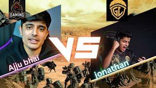 Jonathan Vs Ajjubhai 1v1 Fight  TDM  Match 1 || Jonathan Vs Ajju bhai Tournament Fight Godlike