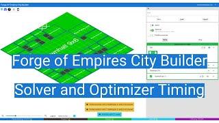 Forge Of Empires City Builder Tutorial - Solver and Optimizer Timing