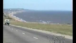 Азовское море и военная горка около города Темрюка.