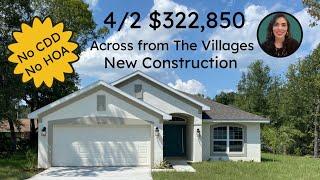 $322,850 4/2 1820 sq ft Across from The Villages Summerfield FL Brand NEW Construction Adams Homes