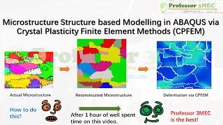 Learn Microstructure based Modelling (CPFEM via UMAT) - Step by step Practical ABAQUS Guide