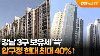 강남 3구 보유세 '쑥'…압구정 현대 최대 40%↑ / 연합뉴스TV (YonhapnewsTV)