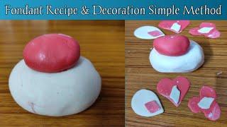 Fondant Recipe|| Fondant Recipes & Decoration Simple Method|| Nisha's World