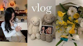 vlog 내가 임신이라니..(ft. 입덧)ㅣ임신 4-11주 일상, 양가 부모님 지인들 임밍아웃, 갈색혈, 아이폰 16pro 언박싱,  8월의 생일파티, 임신 초기