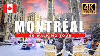 Charming Montréal in the Snow! ️ Relaxing Winter Walking Tour [4K HDR/60fps]