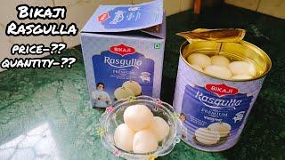 Bikaji Rasgulla l bikaji Rasgulla tin review l Diwali special sweet l instant sweets