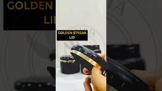 ZENVISTA PACKAGING||ZMJ19|| Black color pet jar with golden streak lid