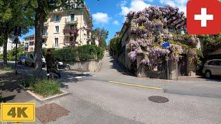 Sous-Gare in Lausanne, Switzerland | Spring【4K】Canton de Vaud, Suisse