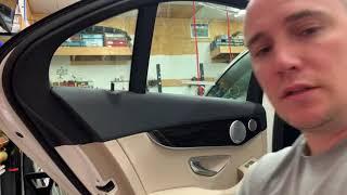 How to remove: 2018 Mercedes-Benz c300 rear door panel