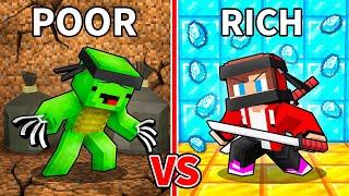 JJ and Mikey: POOR vs RICH Ninja Battle in Minecraft - Maizen