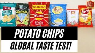 POTATO CHIPS (CRISPS) TASTE TEST & FUN FACTS! | Are these the BEST Potato Chips in the world?