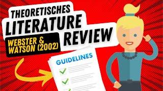 Theoretisches Literature Review nach Webster & Watson, 2002 (7-Schritte-Tutorial) 