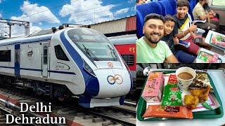 New Vande Bharat Express Delhi Anand Vihar To Dehradun Train Journey IRCTC Food