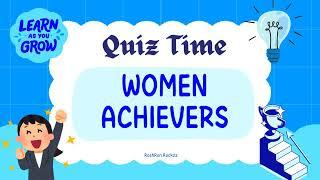 Famous Women Quiz  Women's Day Activity Inspiring Women Achievers Indian and around the world