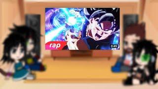 familia sayajin e rei vegeta reagem ao rap do goku