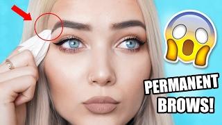 DIY PERMANENT EYEBROWS! IT ACTUALLY WORKS!