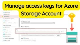 Manage access keys of an Azure Storage Account