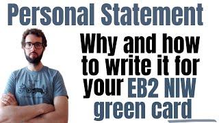 Personal Statement for EB-2 NIW green card application