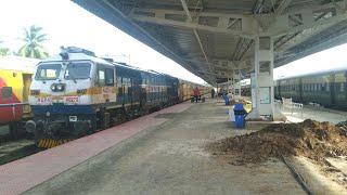 Nagarsol To Narasapur Express Arriving To Narasapur With WDP4D/Dead End Railway Station/Narasapur