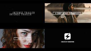 Cinematic Trailer 2 Template Sony Vegas Pro 12 ..20  And Above