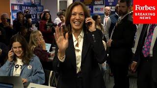 BREAKING NEWS: Vice President Kamala Harris Joins Electon Day Phone Bank At DNC HQ In D.C.