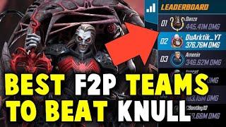 DO OVER 400 MILLION DMG F2P Vs KNULL WITH THESE TEAMS | BATTLEWORLD | MARVEL Strike Force