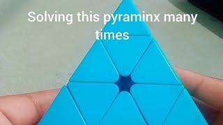 Breaking my pyraminx record of 20 seconds