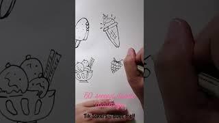 Learn How To Draw, sketch, doodle - daily doodle 60 second challenge - monstera plant