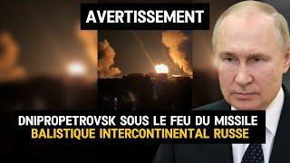 URGENT en vidéo Dnipropetrovsk sous le feu  du missile balistique intercontinental  Russe