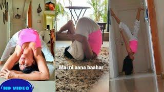 kavita kaushik hillarious Yoga at Ghar pe | Telly Gossips