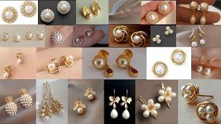 Latest Pearl Gold Earrings Designs || Pearl Earrings || Latest earrings design 2023