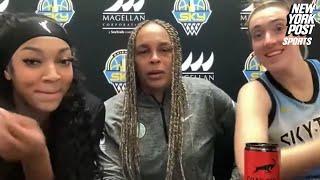 Angel Reese press conference gets awkward after hot-mic moment