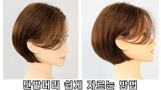 단발머리 쉽게 자르는 방법 입니다 #단발머리 #단발보브컷 #단발머리스타일