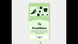 'FreshView' mockup of user flow of app