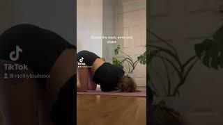 Practicing thread the needle pose #shorts #shortsfeed