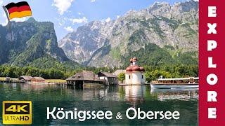 EXPLORE Lake Königssee and Obersee in Berchtesgaden National Park, Germany (4K 60fps)