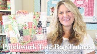 Easy Quilted Patchwork Tote Bag Tutorial