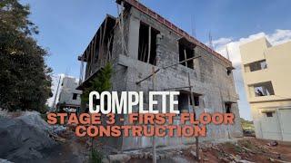 Stage-3 | home construction video|First floor construction|30 days construction in 2:47 minutes!