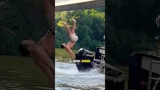 Rope swing almost ends in tragedy
